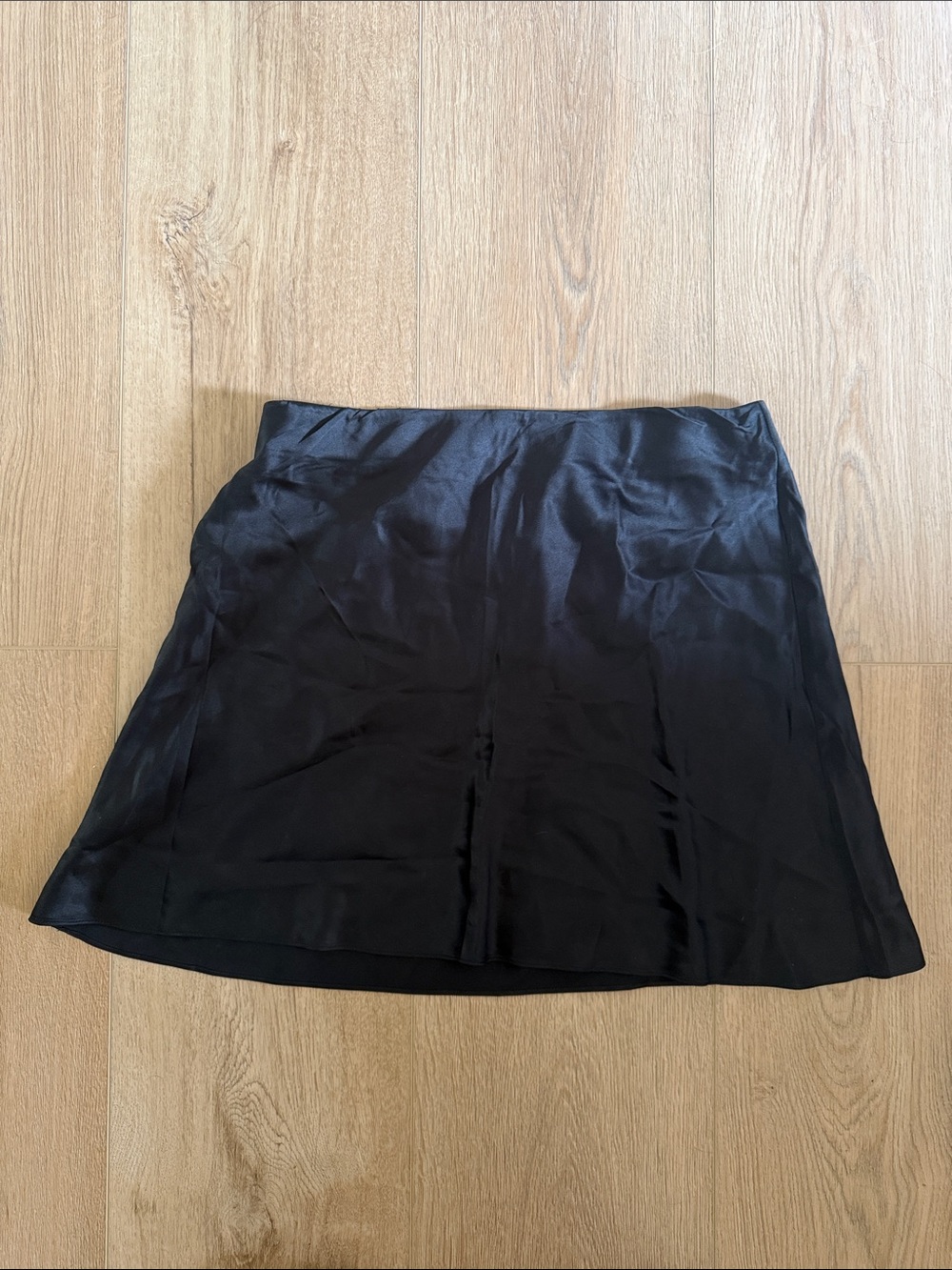Quince Black Silk Mini Skirt